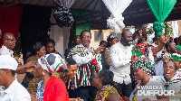 Teeming supporters of the NDC welcomed Dr Kwabena Duffuor