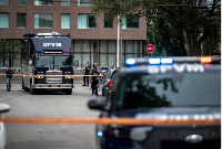 A file photo of police near the scene of a shooting in Montreal, Canada