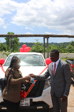 Shai Osudoku DCE hands over new pick-ups to assembly