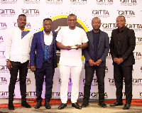 Officials of Tecno with the award