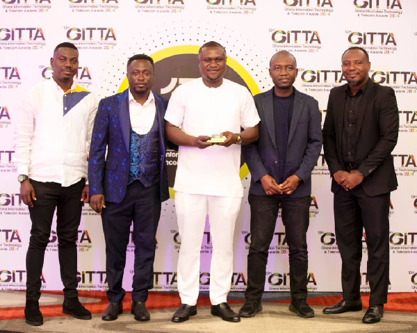 Officials of Tecno with the award