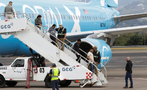 Costa Rican authorities receive a flight carrying 25 third-country deportees from the US