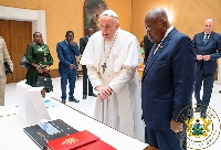 Pope Francis with President Akufo-Addo