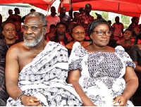 Late Ebony's parents at her funeral