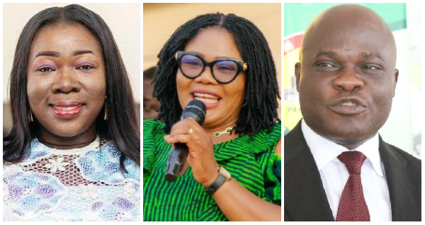 A photo collage of Elizabeth Ofosu-Adjare (L), Agnes Naa Momo Lartey and Ahmed Ibrahim