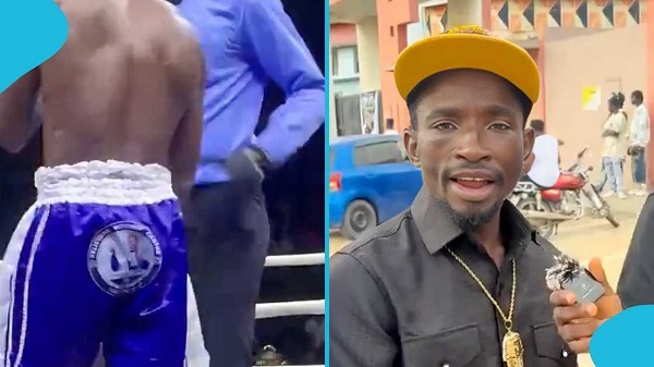 Joseph Sackey was clad in blue shorts adorned with the pastor’s image PC: Yen.com