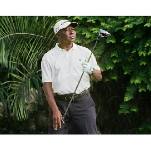 Asantehene Otumfuo Osei Tutu II loves to play golf