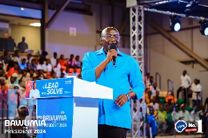 Vice President, Dr. Mahamudu Bawumia at the Borteyman Sports Complex on Sunday