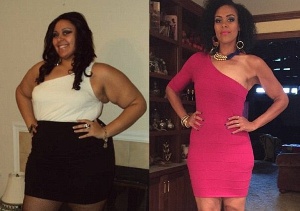 Over the next three years she went on to lose 208lbs