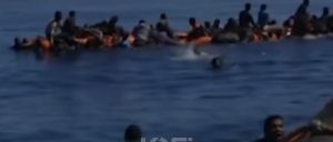 Migrants stranded on the sea