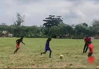 The blind students were seen playing football