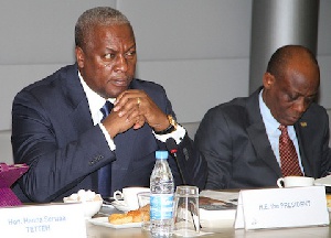 President John Dramani Mahama with Finance Minister Seth Terkper