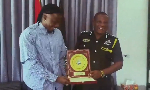Stonebwoy honoured with Ghana Police Badge of Service from IGP Stonebwoy honoured with Ghana Police Badge of Service from IGP
