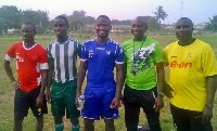 Bekoe with team mates at Hasaccas