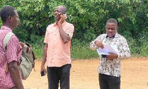 The CWSA team during their visit at Akatsi South