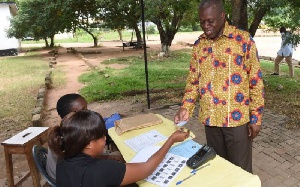 Vice president Kwesi Bekoe Amissah-Arthur at the polling centre