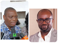 Collaged photos of Prof Kingsley Nyarko and the GFA President Kurt Okraku