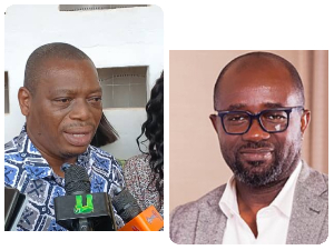 Collaged Photos Of Prof Kingsley Nyarko And The GFA President Kurt Okraku 