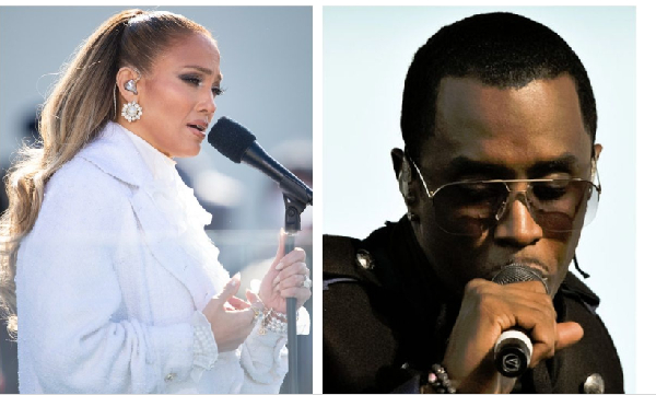 Jennifer Lopez (L), and Sean 'Diddy' Combs (R)