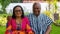 Former President John Mahama and his wife, Lordina Mahama