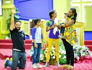 Majid Michel and his family