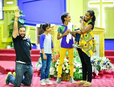 Majid Michel and his family