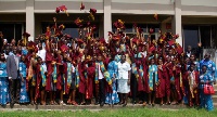 Graduating students of Presbyterian Junior High School in a group photo