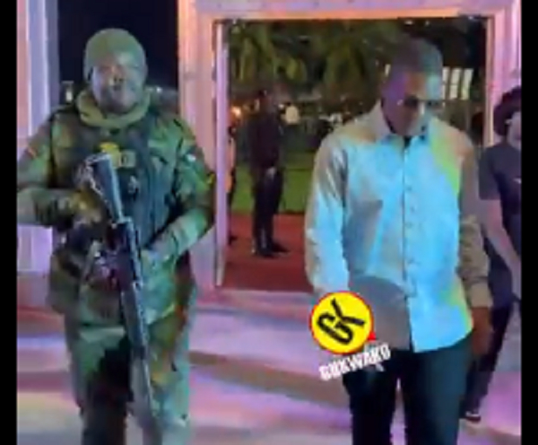 Sceenshot of a video of Sharaf Mahama's arrival at the Reffa Awards 2025