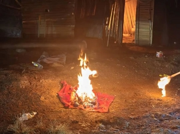 A scene from the raid