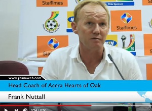 Hearts coach, Frank Nuttal blames poor officiating for FA Cup defeat to Kotoko