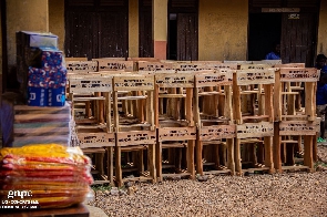 Some mono desks donated to the school