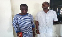 The two men arrested by the Police on Tuesday for dealing in ammunition