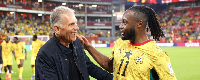 Carlos Queiroz (L) and Antoine Semenyo (R)