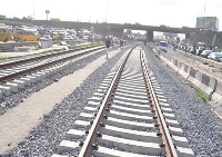 A portion of the Accra-Nsawam rail line