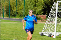 Justine Vanhaevermaet is seven months pregnant