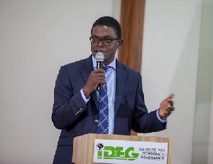 Executive Director of IDEG, Dr. Emmanuel Akwetey