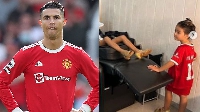 Ronaldo's daughter wears Salah jersey