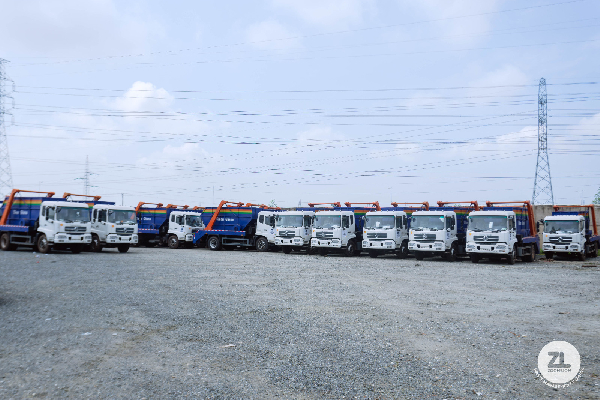 Zoomlion Ghana Limited has deployed 100 out of 200 new state-of-the-art waste management trucks