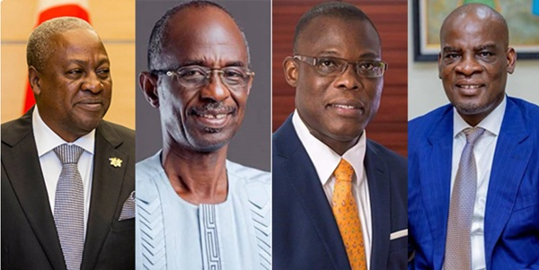 From Left - John Mahama,  Asiedu Nketiah, Fifi Kwetey, Haruna Iddrisu