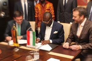 CEO of Jospong Group of Companies and CEO of Pureco signing the MoU