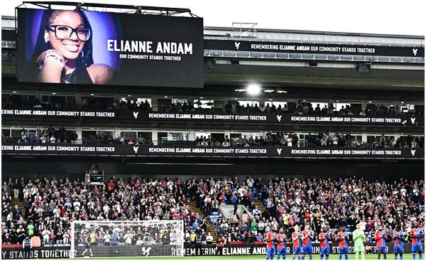 Crystal Palace players pay tribute to Elianne Andam