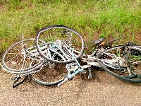 The bicycles that were involved in an accident