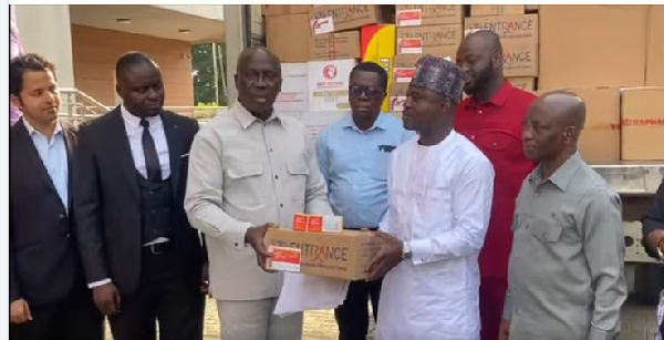 The donated items, valued at GH¢2.2 million, include pain relief medication and blood tonics