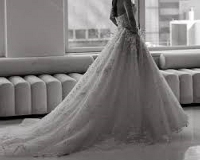 A file photo of a wedding dress