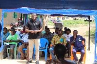 Tarkwa-Nsuaem MCE, Gilbert Ken Asmah interacting with community members