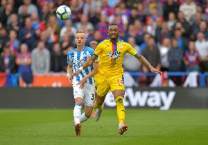 Jordan Ayew in action for Crystal Palace in the English Premier League
