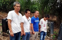 The four were arrested for mining in the Apontosu forest in the Amansie West District