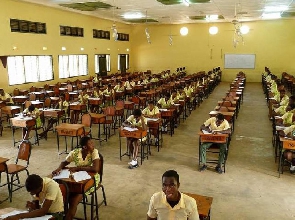 File photo of BECE students sitting an examination