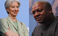 Ms Christine Lagarde- IMF Boss and former President John Mahama