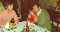 Ronnie, pictured with Rob and Dianne's son Lloyd at Christmas